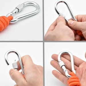 8mm Nylon Magneet Visserijkabel 65 van de Veiligheidsvoet Kabel met Carabiner 1